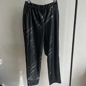 Faux leather black pants